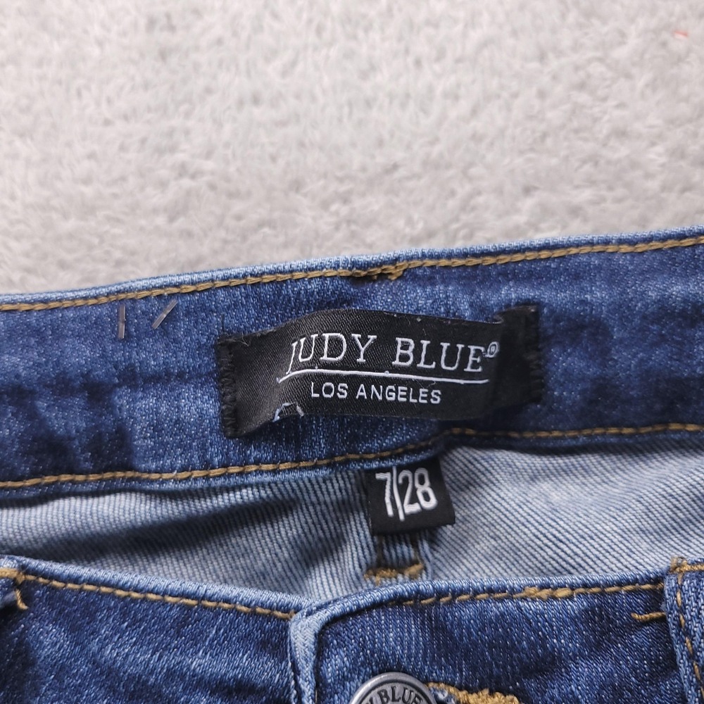 Judy Blue Jeans Womens 28 Blue High Rise Slim Bootcut Dark Wash Stretch - Picture 3 of 10
